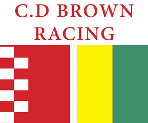 CD BROWN RACING JIM CURRIE stalls sign artwork